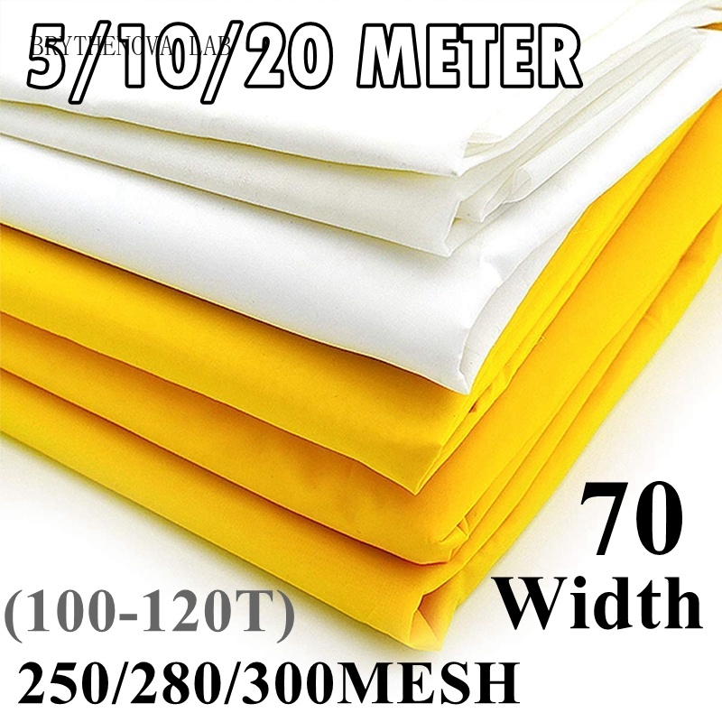 Commercial Fabric Printing - Tessuto per Serigrafia in Poliestere Giallo