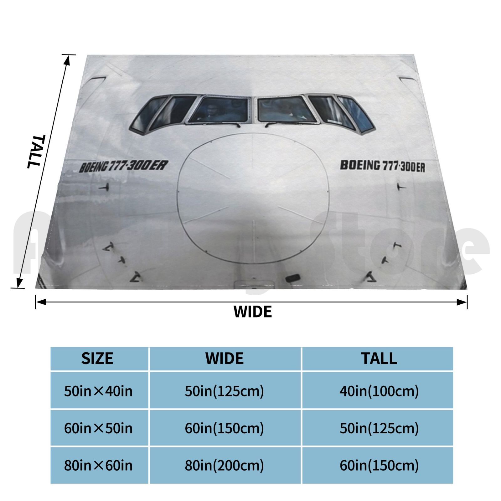 Boeing 777 Coperta con vista a - Commercial Fabric Printing recensione e prezzo